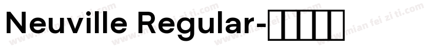 Neuville Regular字体转换